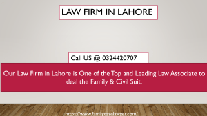 Top Law Firm in Lahore - Nazia Law Associate For Lawsuit