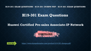 Exam H19-301 Answers