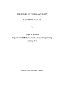 PRINCIPLES OF TURBOMACHINERY SOLUTIONS M