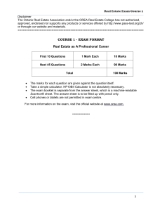 Real Esteate C1 Notes