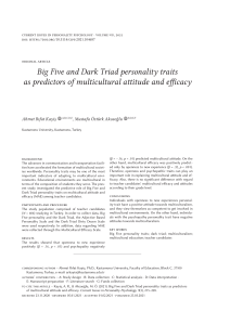 Big five  and dark triad personality