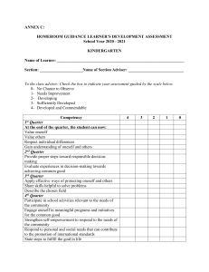 HG Learner's Development Assessment