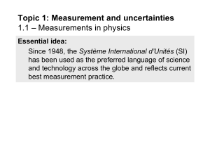 topic 1.1 - measurements in physics - teacher