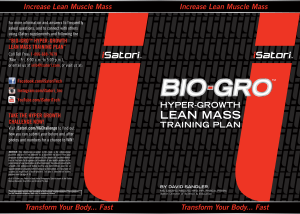 Bio-Gro Hyper Growth Lean Mass Training Plan