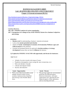 STEEPLE Analysis in Business Management