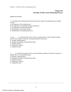 fdocuments.in chapter-02-the-role-of-imc-in-the-marketing-process-02-the-role-of-imc-in-the