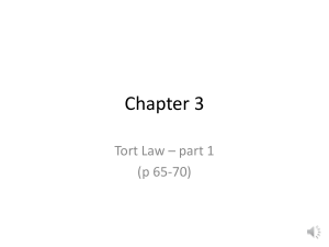 Chapter 3 (torts) Part 1 