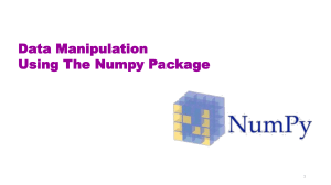 Numpy Slides