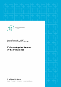Violence Against Women in the Philippines - MDS thesis Tria Garcia 2020