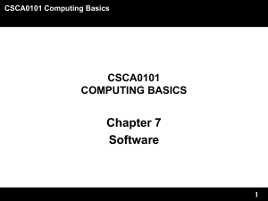 Computer Basics- Software