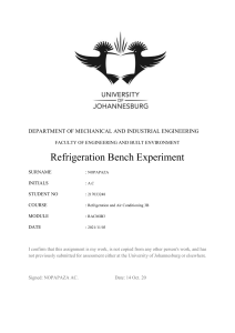 Nopapaza AC 217033248 Refirgeration Bench Experiment