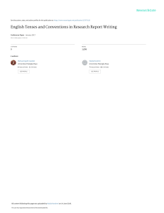 English Tenses and Conventions in Research Report 