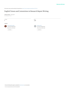 English Tenses in Research Report Writing