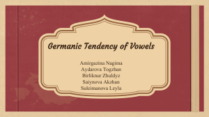 Germanic Tendency of Vowels