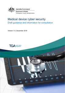 Medical device cyber security