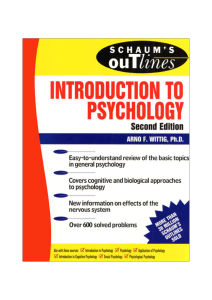 Psychology Text book(Schaum Outline, 2001)
