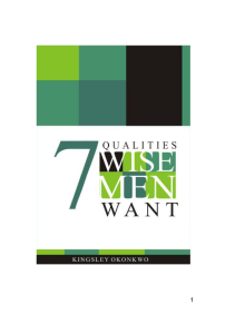 7 Qualities Wise Men Want - Kingsley Okonkwo