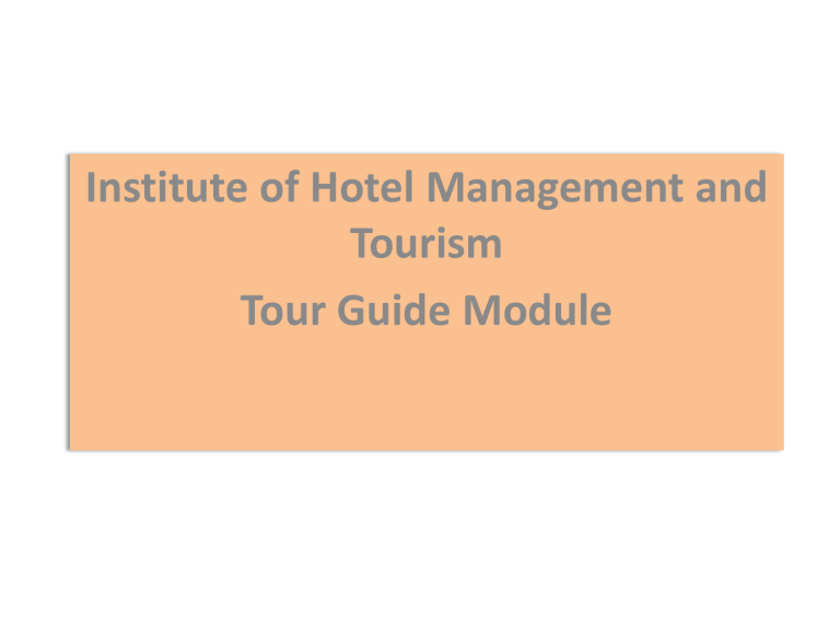tour guide training module 2