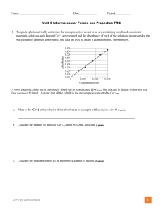 AP Chemistry Unit 3 Free Response Questions