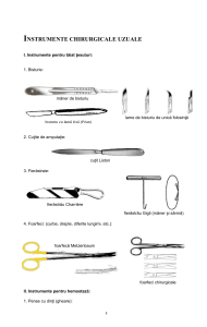 instrumentarul chirurgical