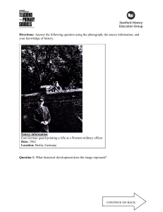 Berlin Wall History Worksheet