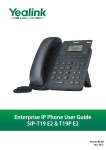 The User Guide Yealink SIP-T19 E2 T19P V80 60 (eng)[1]