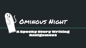 Writing Activity - Ominous Night 