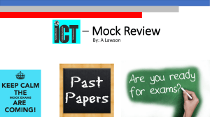 ict – mock review - 2018 2019