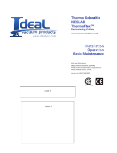 Chiller Neslab ThermoFlex-900-2500 Manual