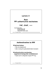 EN - Basic PPP authentication mechanisms PAP CHAP