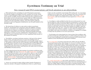 Eyewitness Testimony on Trial