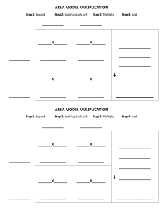 Area Model Multiplication Worksheet