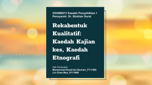 Tugasan Kumpulan GGGB6013 Kaedah Penyelidikan I