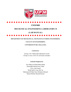 Mechanical Engineering Lab Manual - UPM