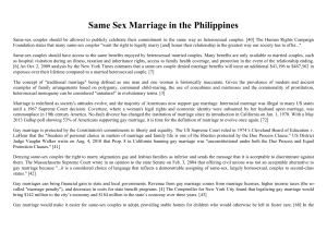 Same Sex Marriage in the Philippines