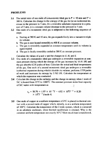 Thermodynamics Problems: Ideal Gases, Entropy, Enthalpy