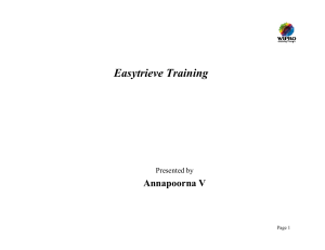 EZtreive Training