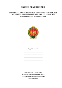 Modul Praktikum Pemrograman C/C++: Konsep Data & Operator