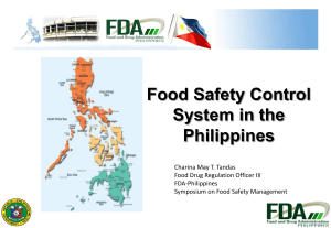 Food Safety Control System in the Philippines (1)