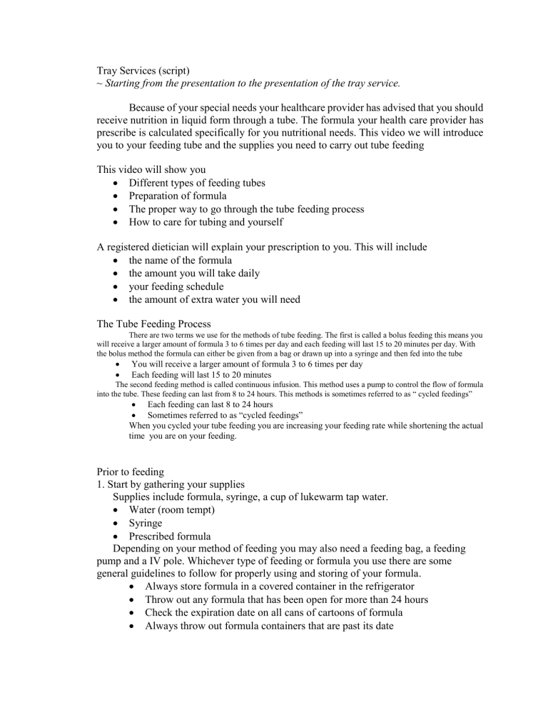 Tray Services script