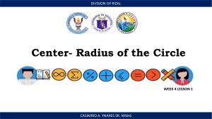 WEEK-4-CENTER-RADIUS OF A CIRCLE