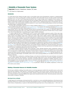 Elsevier Encyclopedia renewable adequacy