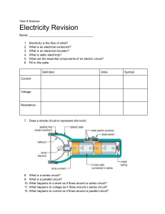 2021 Electricity Revision Questions