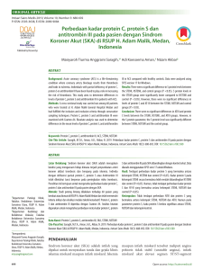 Protein C, S, Antitrombin III pada Sindrom Koroner Akut