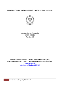 CSC 101 - ICT- Lab Manual