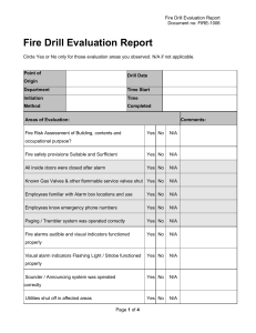 Fire Drill Evaluation