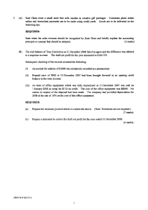 Accounting Exam: Revenue Recognition & Error Correction