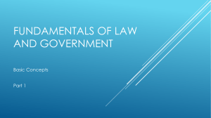 Fundamentals of Law and Government p. 1 0 0