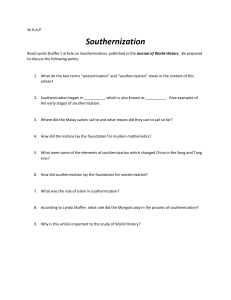 Southernization Questions