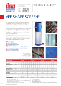 PVC screen shape v